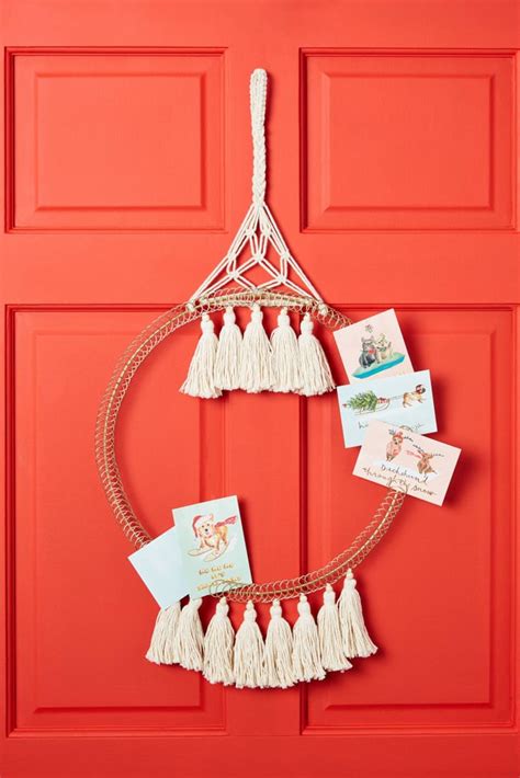 Macrame Greeting Card Holder .